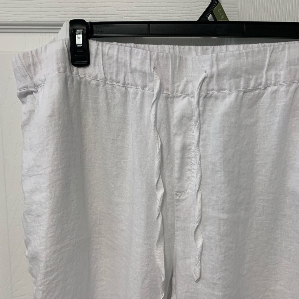 Caslon White Tulip Ankle Cropped Pants Relaxed Fit White 2XL - Picture 3 of 9